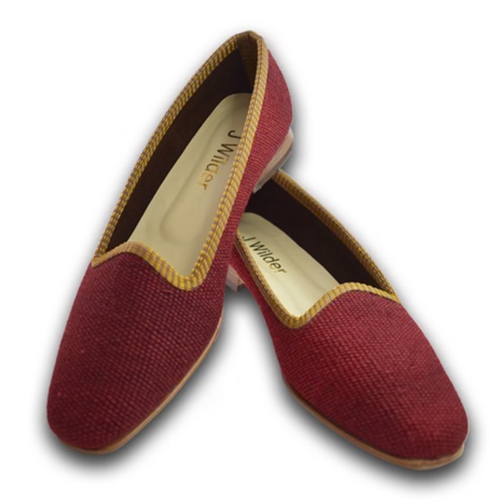 J. Wilder Pomegranate Red Kilim Smoking Shoes